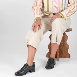 Veterschoenen ZWART