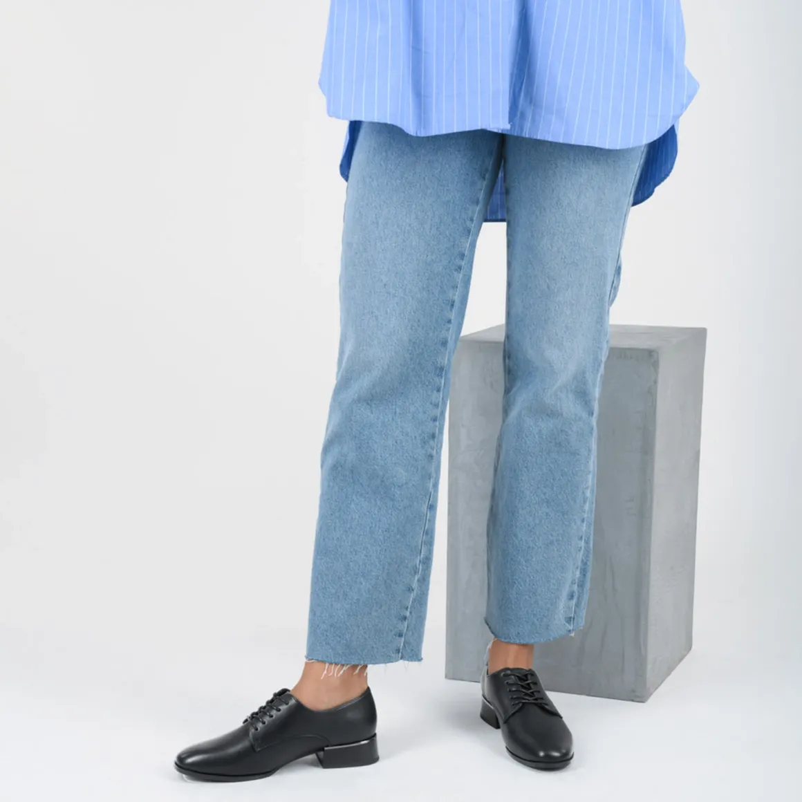 Veterschoenen ZWART