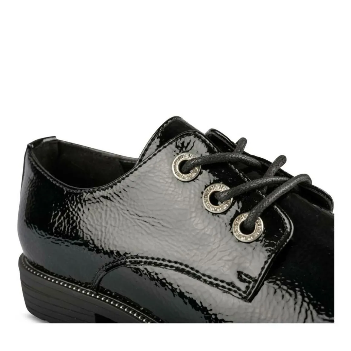 Veterschoenen ZWART