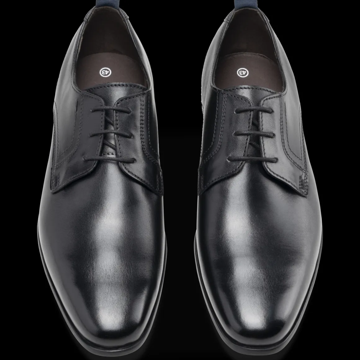 Veterschoenen ZWART