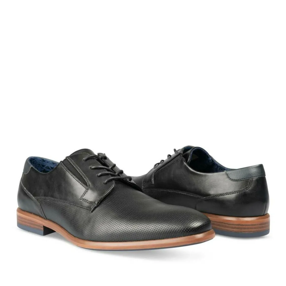 Veterschoenen ZWART