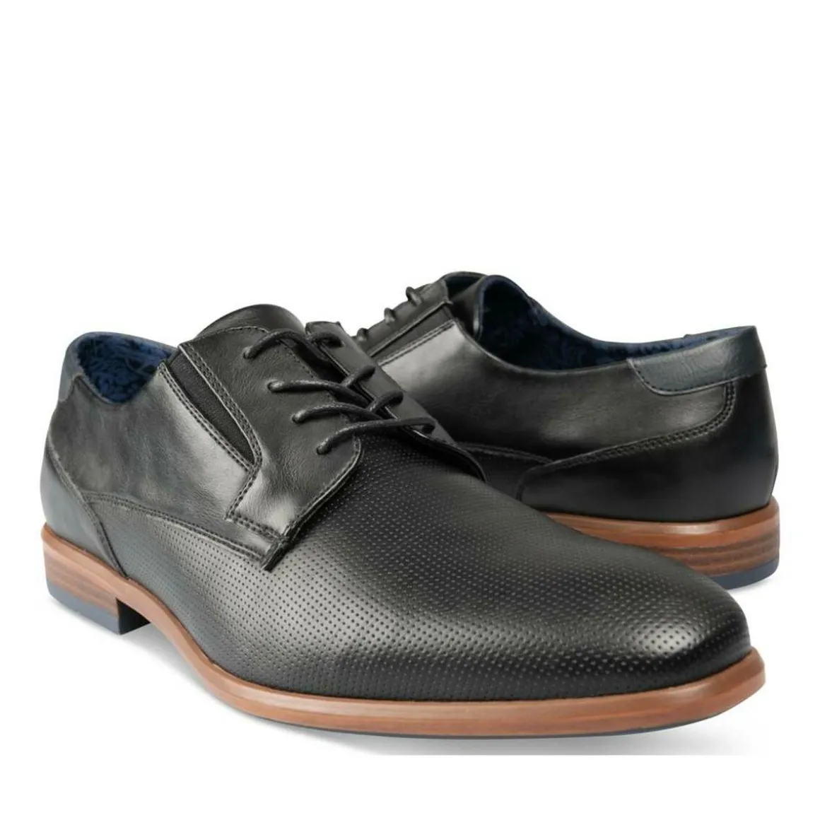 Veterschoenen ZWART