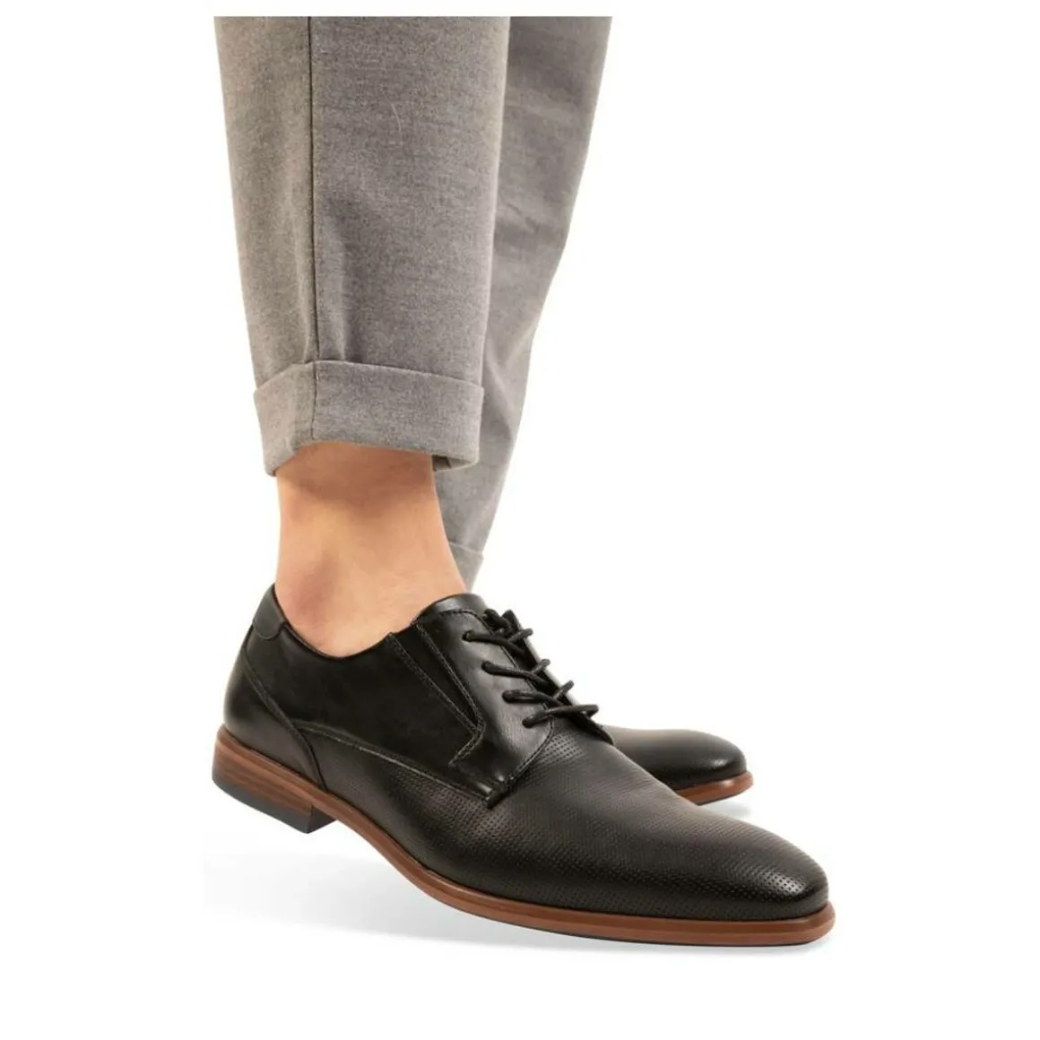 Veterschoenen ZWART