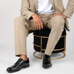 Veterschoenen ZWART