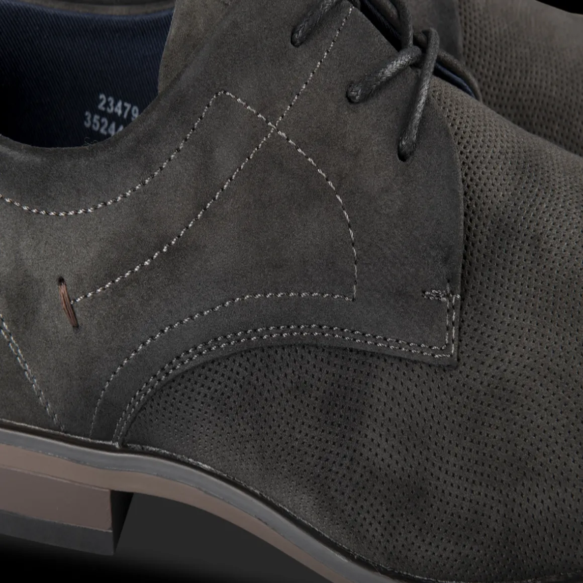 Veterschoenen ZWART