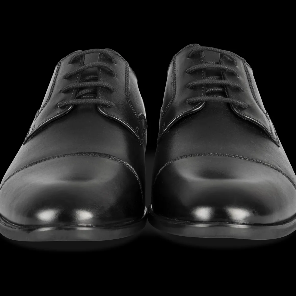 Veterschoenen ZWART