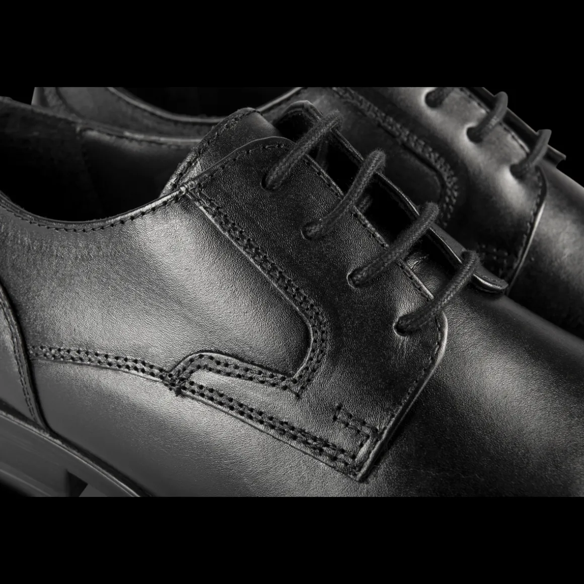 Veterschoenen ZWART