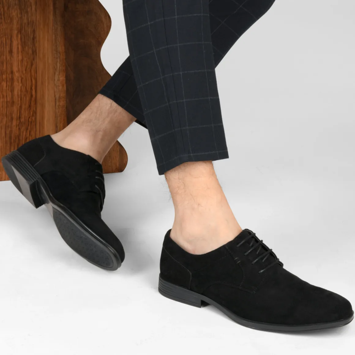 Veterschoenen ZWART