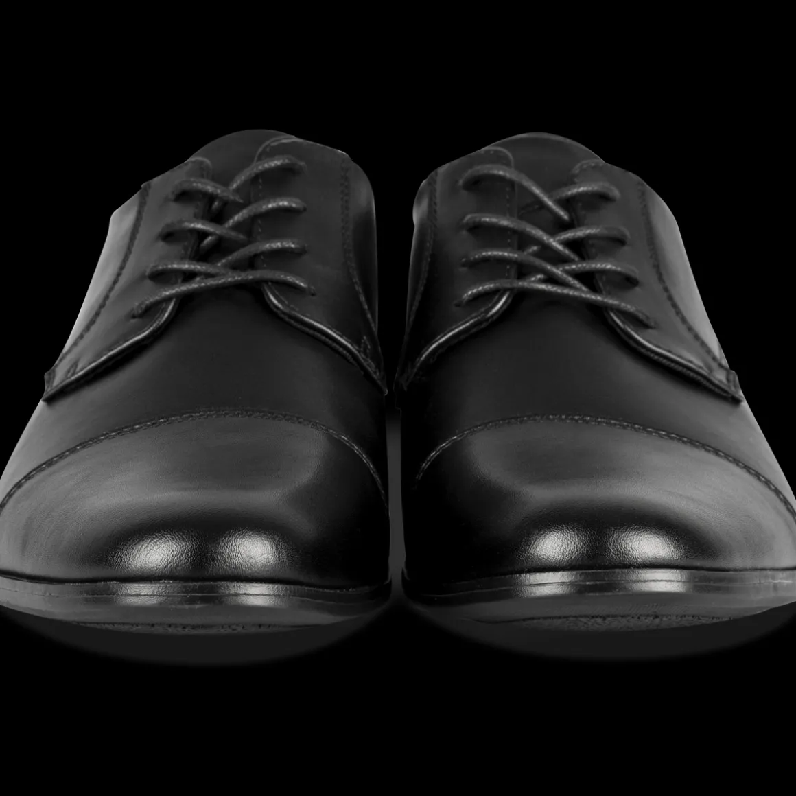 Veterschoenen ZWART