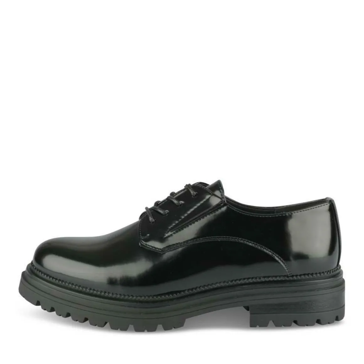 Veterschoenen ZWART