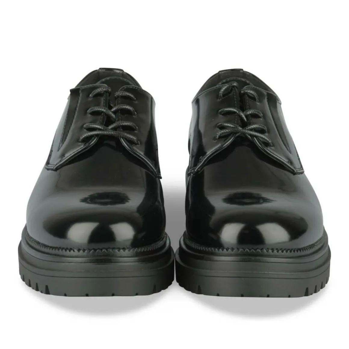 Veterschoenen ZWART
