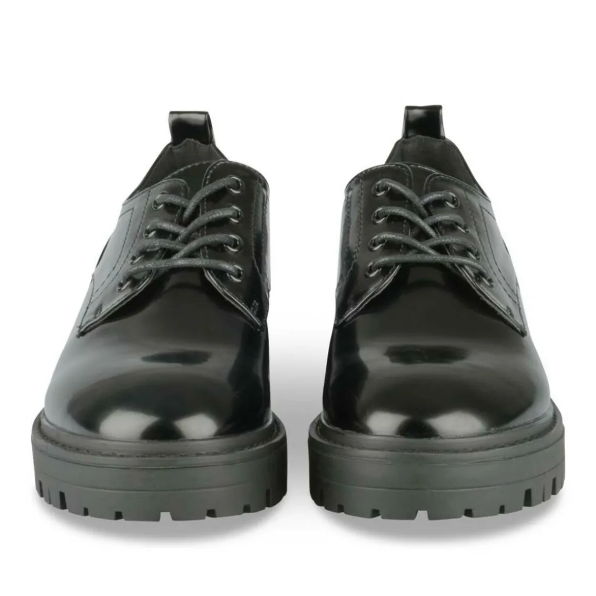 Veterschoenen ZWART