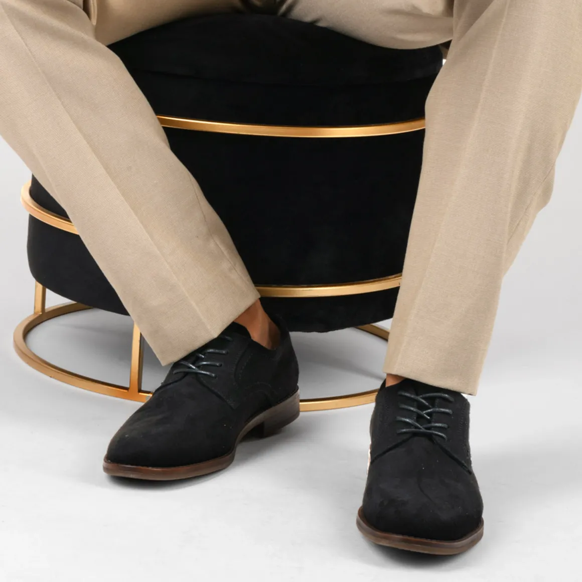 Veterschoenen ZWART