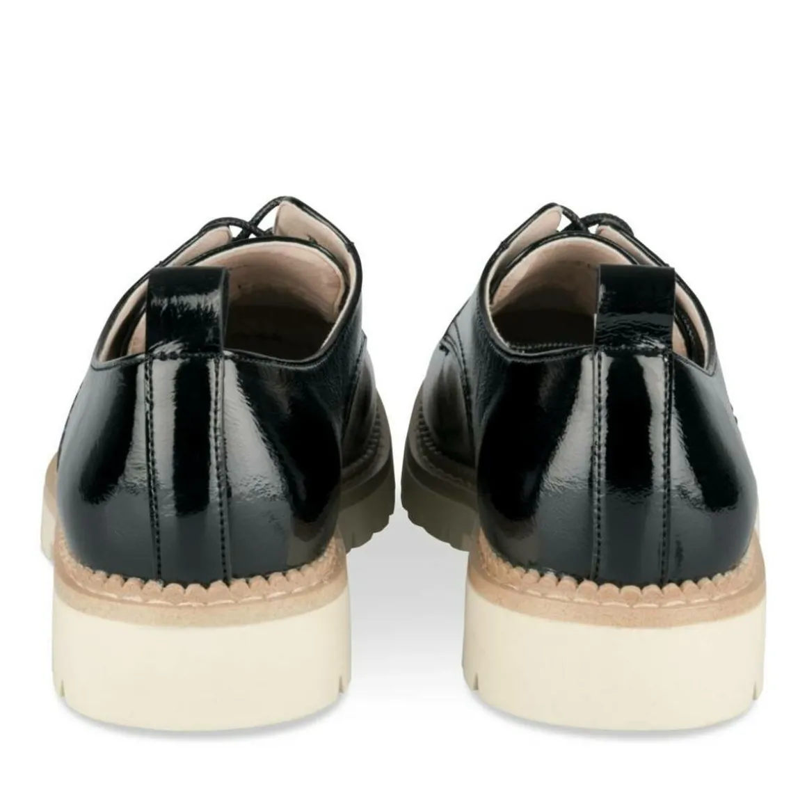 Veterschoenen ZWART