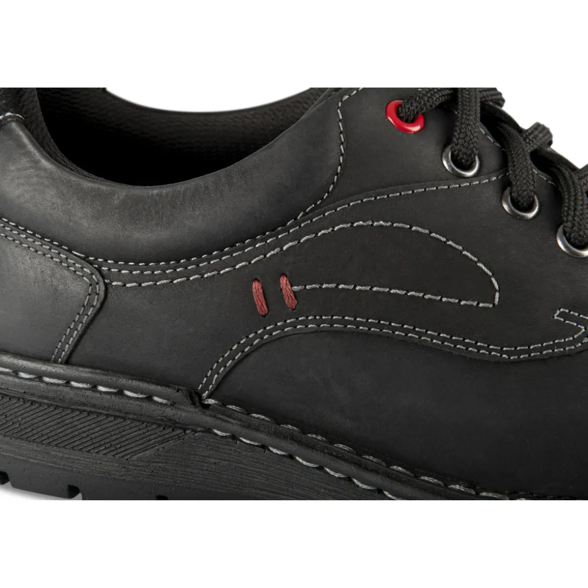 Veterschoenen ZWART