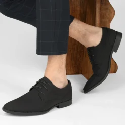 Veterschoenen ZWART