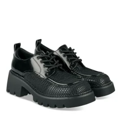 Veterschoenen ZWART