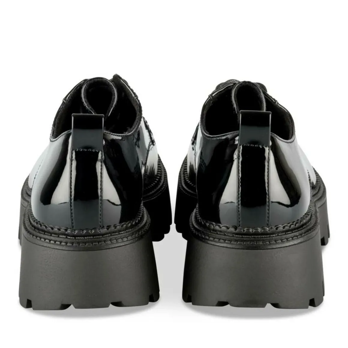 Veterschoenen ZWART