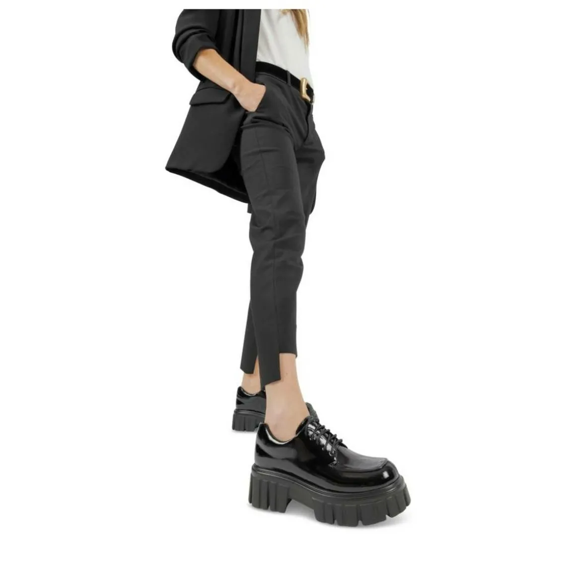 Veterschoenen ZWART